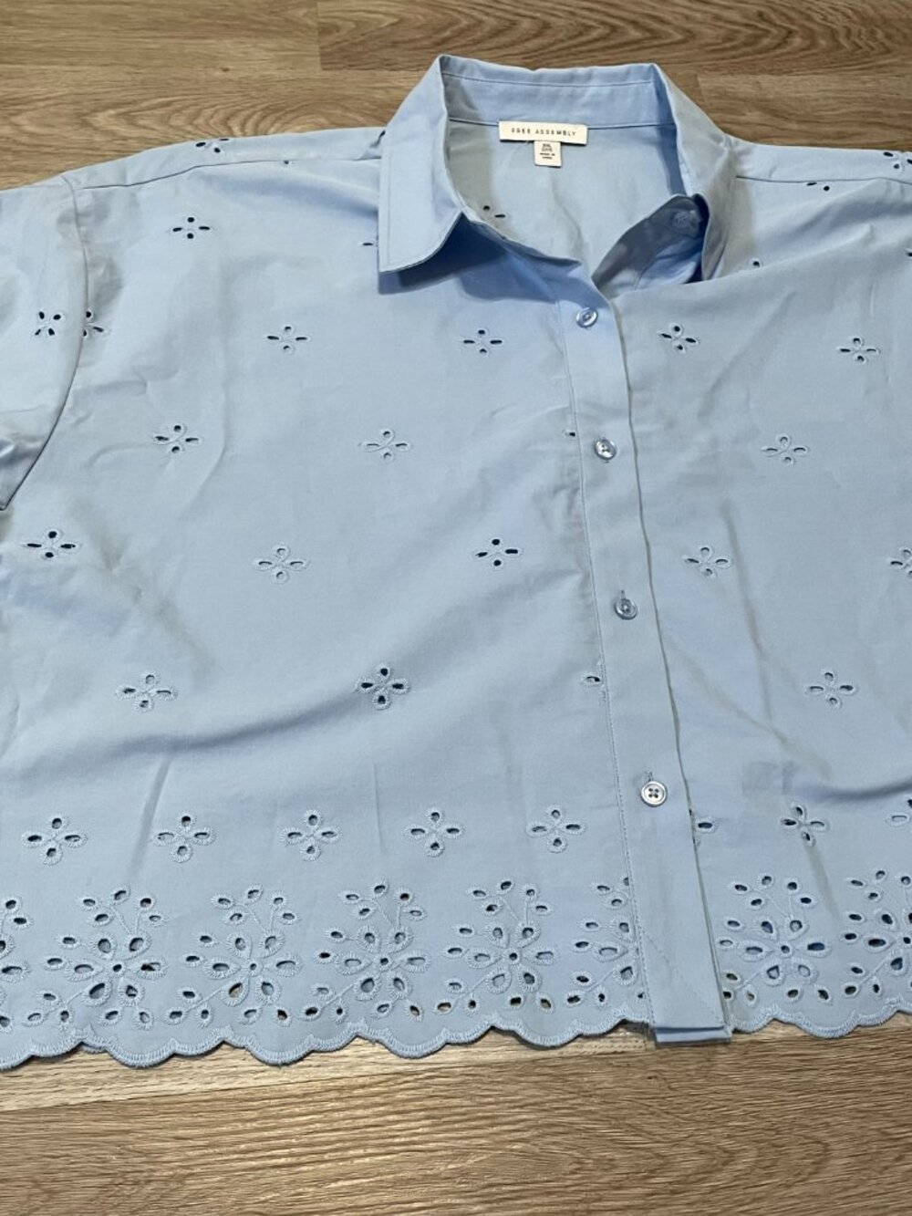 Cotton Eyelet Shirt - Picture 13 of 16